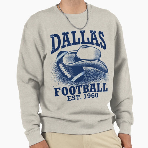Dallas Football Sweatshirt - Casual Everyday Wear Men Women - T-Shirt, Sweatshirt, Hoodie