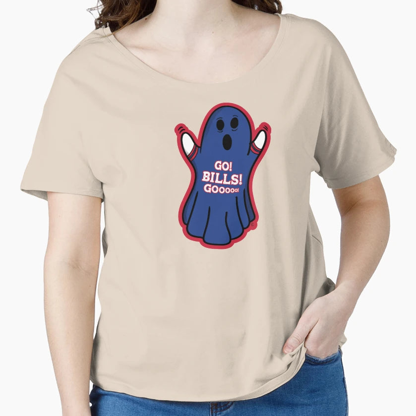 Ghost Buffalo Bills T-Shirt - Aesthetic Graphic for Adults - T-Shirt, Sweatshirt, Hoodie