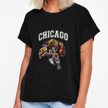 Chicago Football T-Shirt - Streetwear Style for Adults - T-Shirt, Sweatshirt, Hoodie