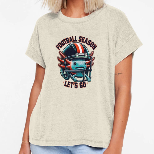 Football Season Axolotl Lets Go T-Shirt - Casual Everyday Wear Unisex - T-Shirt, Sweatshirt, Hoodie