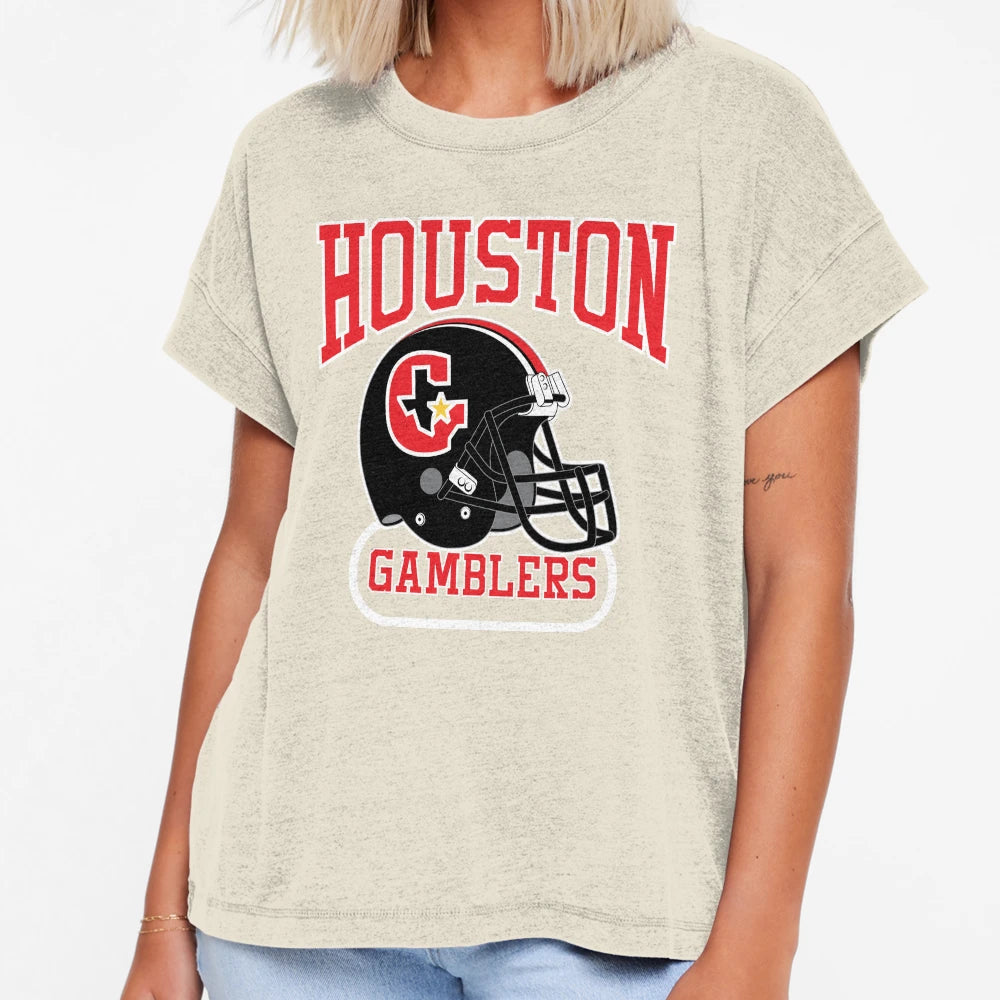 Houston Gamblers Helmet T-Shirt - Trendy Graphic Unisex - T-Shirt, Sweatshirt, Hoodie