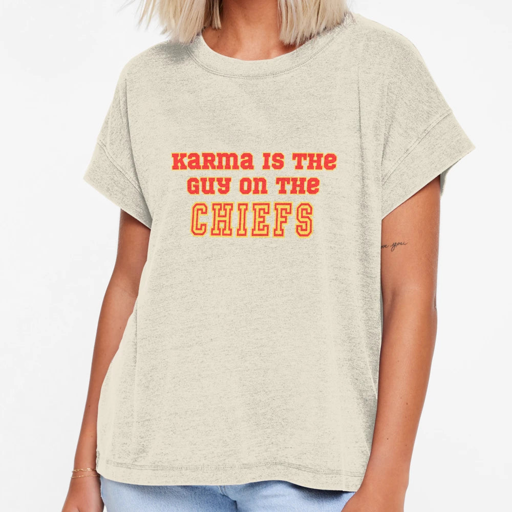 Karma Is Guy Chiefs T-Shirt - Streetwear Style for Adults - T-Shirt, Sweatshirt, Hoodie