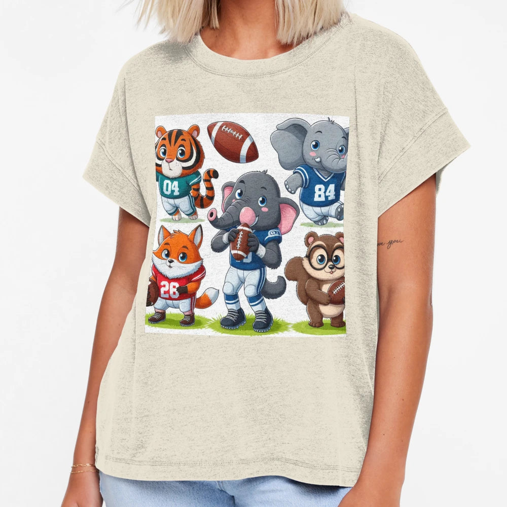 Animals Playing Football T-Shirt - Novelty Apparel Men Women - T-Shirt, Sweatshirt, Hoodie