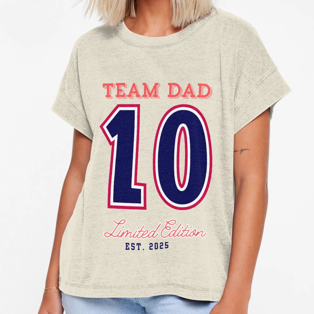 Team Dad Papa Dad Birthday T-Shirt - Minimalist Print for Adults - T-Shirt, Sweatshirt, Hoodie
