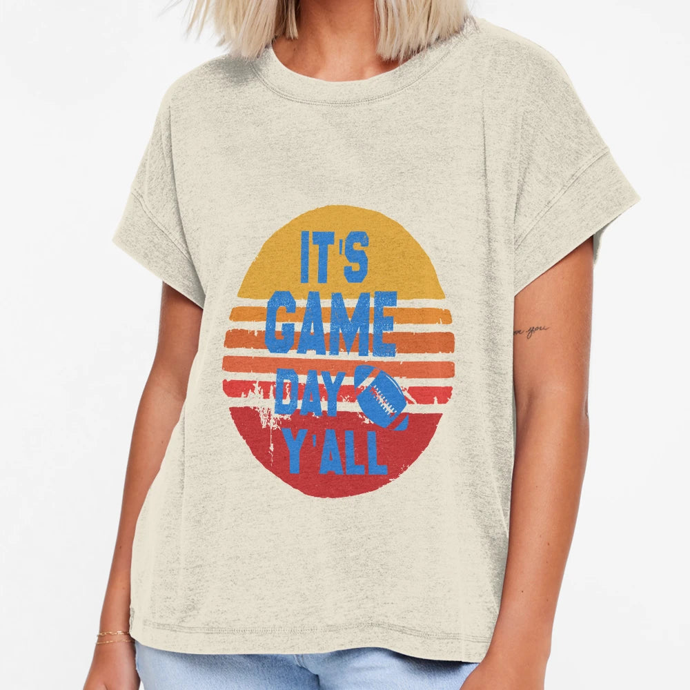 Football Its Game Day Yall T-Shirt - Aesthetic Graphic for Adults - T-Shirt, Sweatshirt, Hoodie