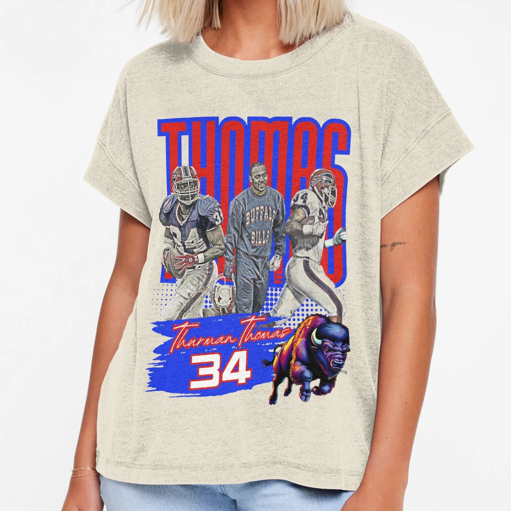 Thurman Thomas Buffalo Legend T-Shirt - Trendy Graphic for Adults - T-Shirt, Sweatshirt, Hoodie