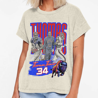 Thurman Thomas Buffalo Legend T-Shirt - Trendy Graphic for Adults - T-Shirt, Sweatshirt, Hoodie