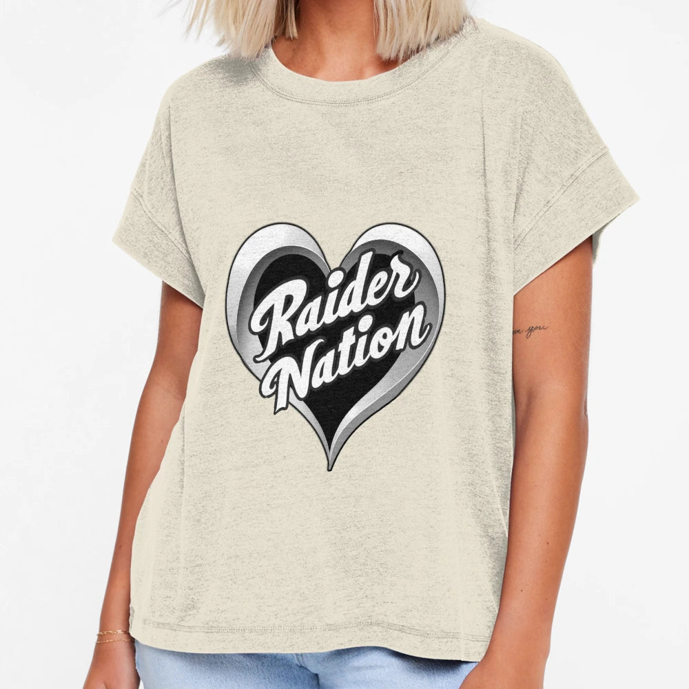 Raider Nation Heart T-Shirt - Aesthetic Graphic Men Women - T-Shirt, Sweatshirt, Hoodie
