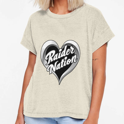 Raider Nation Heart T-Shirt - Aesthetic Graphic Men Women - T-Shirt, Sweatshirt, Hoodie