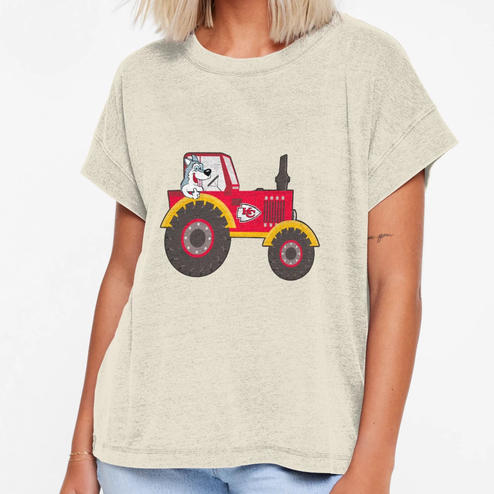 Dog Driving Kansas City Chiefs T-Shirt - Fun Novelty Design for Adults - T-Shirt, Sweatshirt, Hoodie