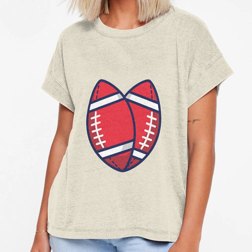 American Football Sports Love Heart T-Shirt - Aesthetic Graphic Unisex - T-Shirt, Sweatshirt, Hoodie