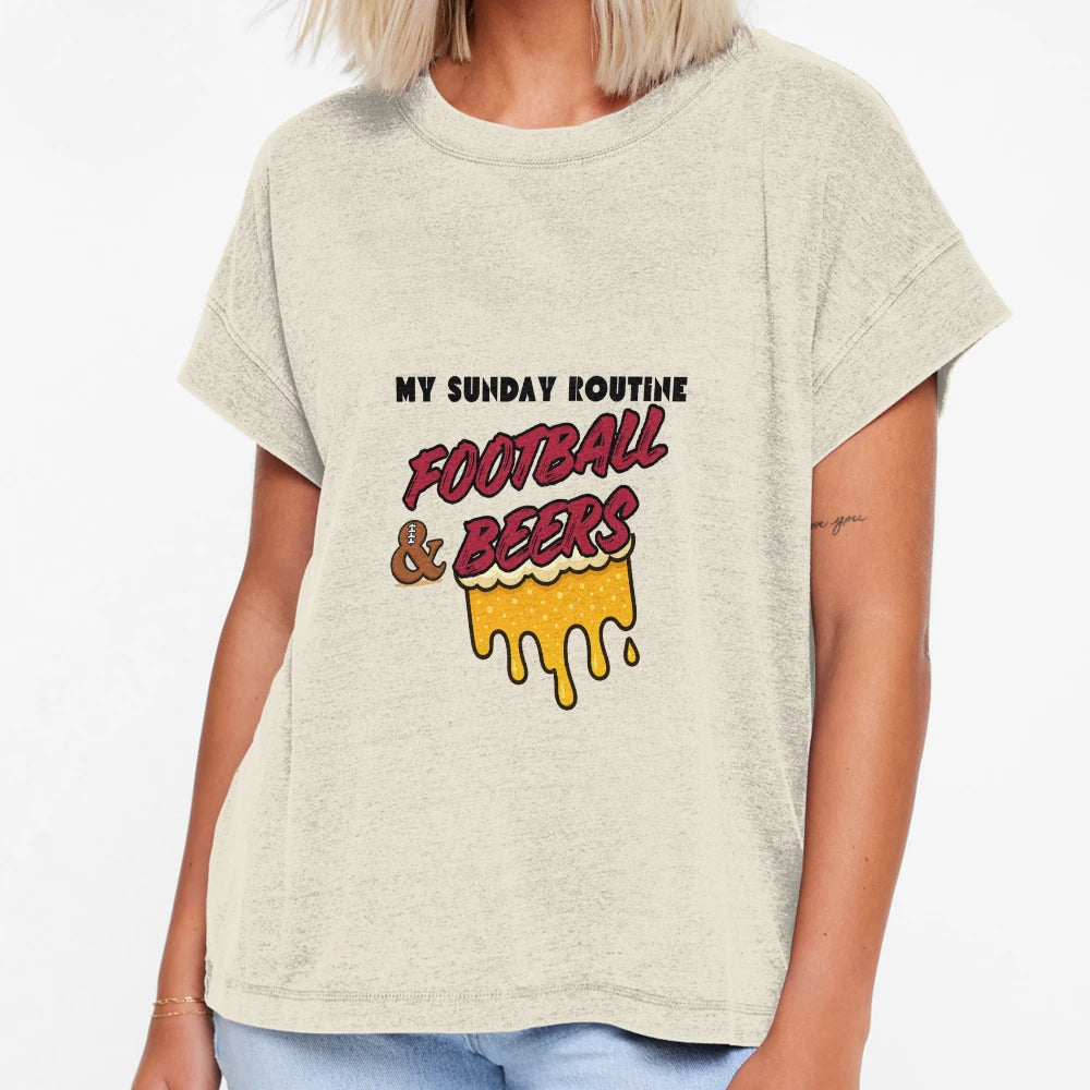 Falcons Sunday Routine Funny Football T-Shirt - Custom Art Print Unisex - T-Shirt, Sweatshirt, Hoodie