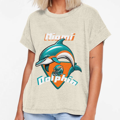 Art Miami Dolphins T-Shirt - Fun Novelty Design for Adults - T-Shirt, Sweatshirt, Hoodie
