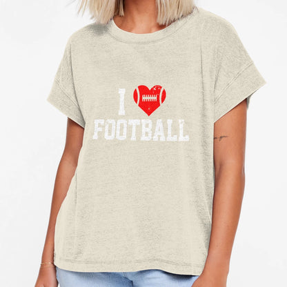 I Love Football T-Shirt - Aesthetic Graphic Men Women - T-Shirt, Sweatshirt, Hoodie