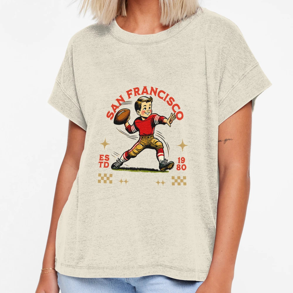 San Francisco Football Player T-Shirt - Custom Art Print Unisex - T-Shirt, Sweatshirt, Hoodie