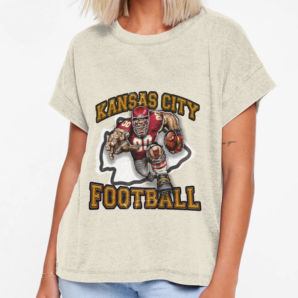 Kansas City Football T-Shirt - Custom Art Print Men Women - T-Shirt, Sweatshirt, Hoodie