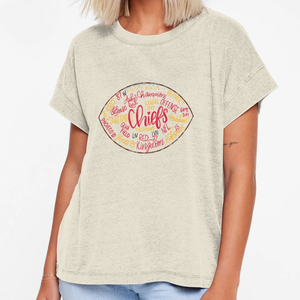 Chiefs Word Art T-Shirt - Minimalist Print for Adults - T-Shirt, Sweatshirt, Hoodie
