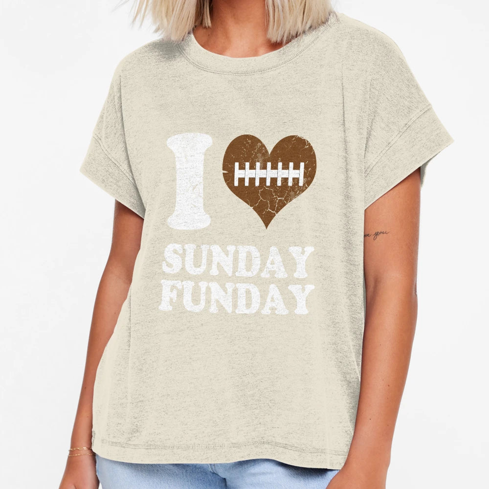 I Love Sunday Funday Football T-Shirt - Aesthetic Graphic Unisex - T-Shirt, Sweatshirt, Hoodie