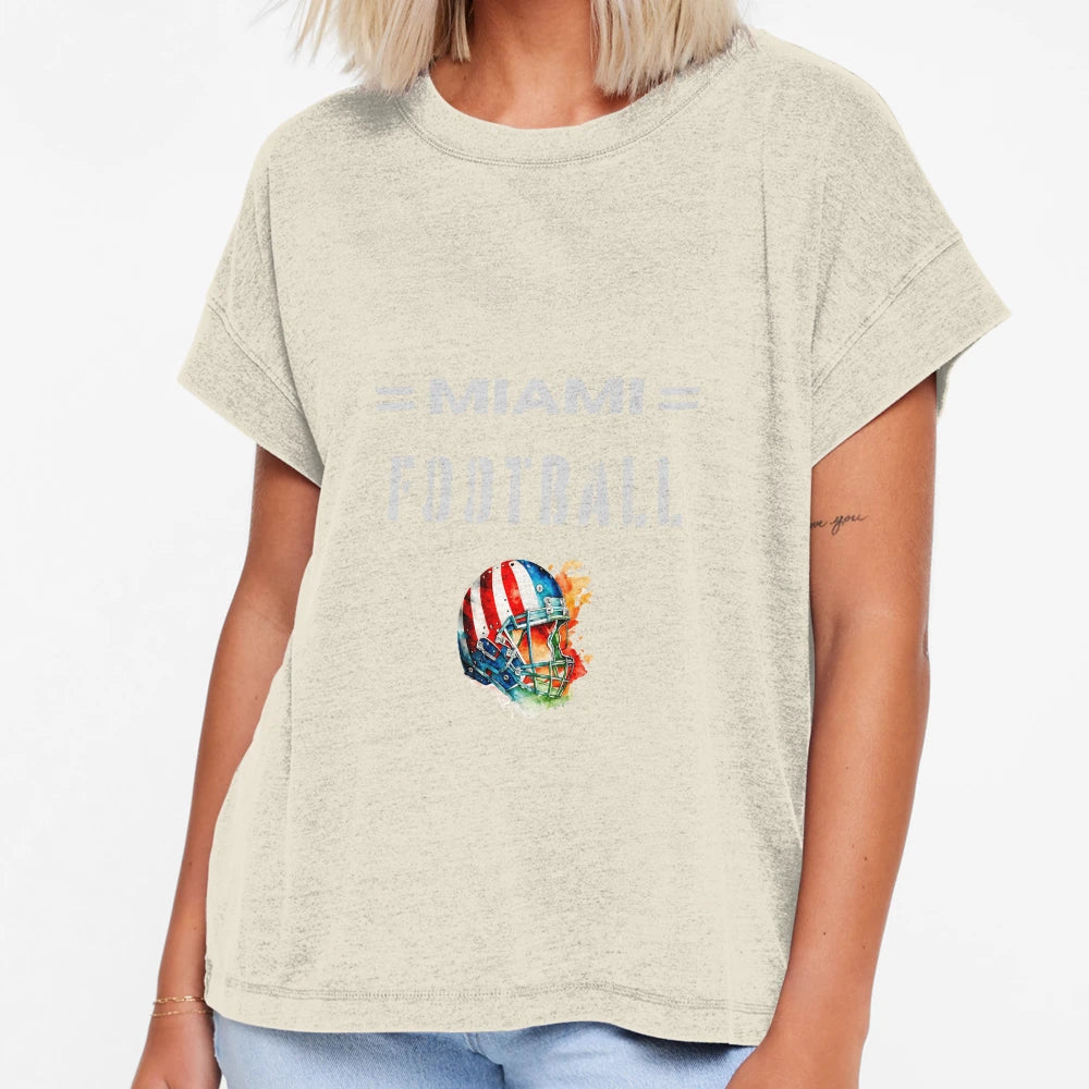 Miami Football Usa Flag Helmet T-Shirt - Unique Graphic for Adults - T-Shirt, Sweatshirt, Hoodie