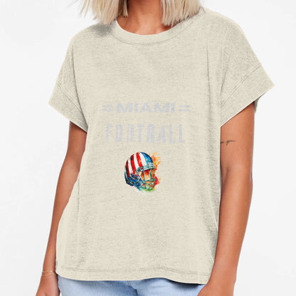 Miami Football Usa Flag Helmet T-Shirt - Unique Graphic for Adults - T-Shirt, Sweatshirt, Hoodie