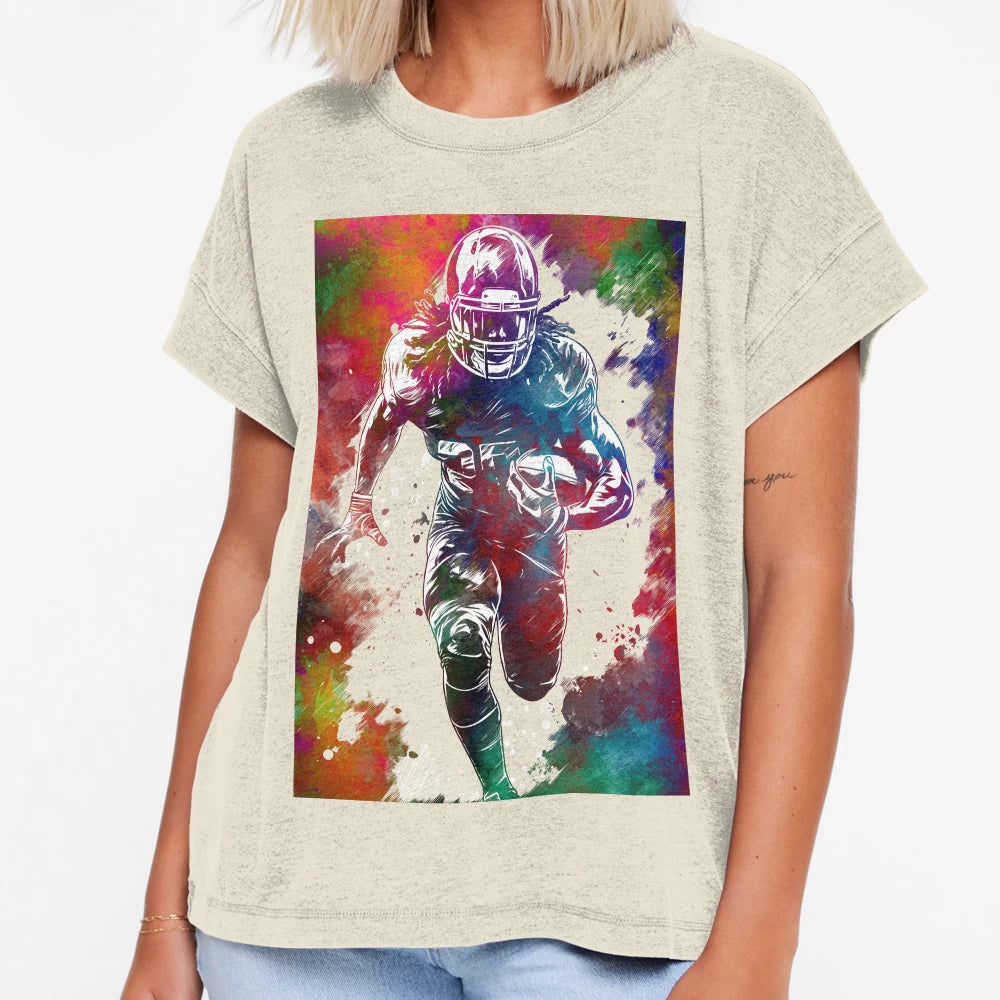 American Football Player Football Sport T-Shirt - Custom Art Print Unisex - T-Shirt, Sweatshirt, Hoodie