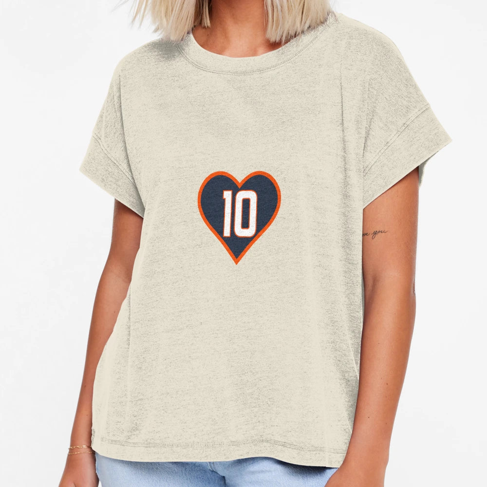 Denver Broncos 10 Nix Heart T-Shirt - Fun Novelty Design Unisex - T-Shirt, Sweatshirt, Hoodie