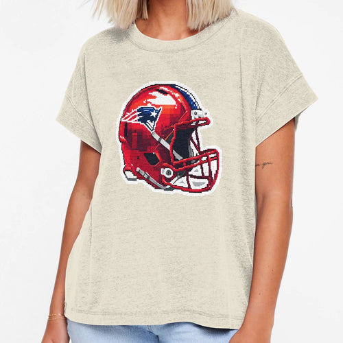 Pixel American Football Helmet Red T-Shirt - Unique Graphic Men Women - T-Shirt, Sweatshirt, Hoodie
