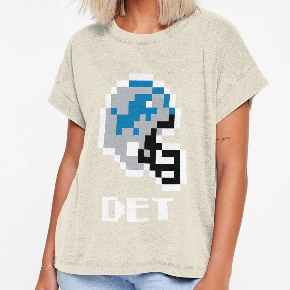Detroit Lions Tecmo Super Bowl Football T-Shirt - Aesthetic Graphic Unisex - T-Shirt, Sweatshirt, Hoodie