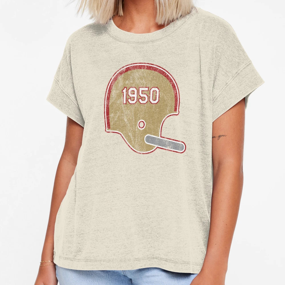 San Francisco 49Ers Year Founded Helmet T-Shirt - Unique Graphic Unisex - T-Shirt, Sweatshirt, Hoodie
