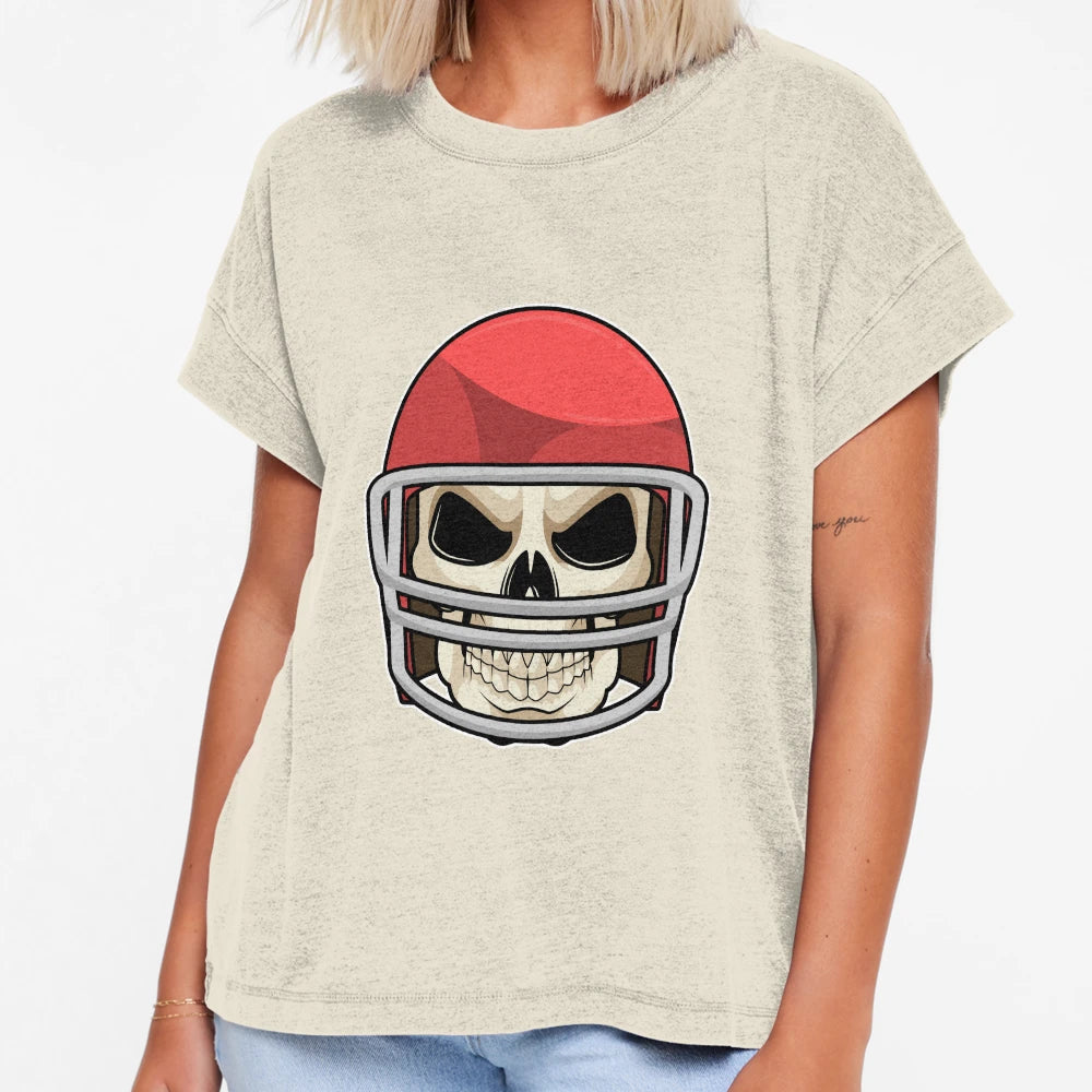 Skull Football Helmet T-Shirt - Unique Graphic for Adults - T-Shirt, Sweatshirt, Hoodie