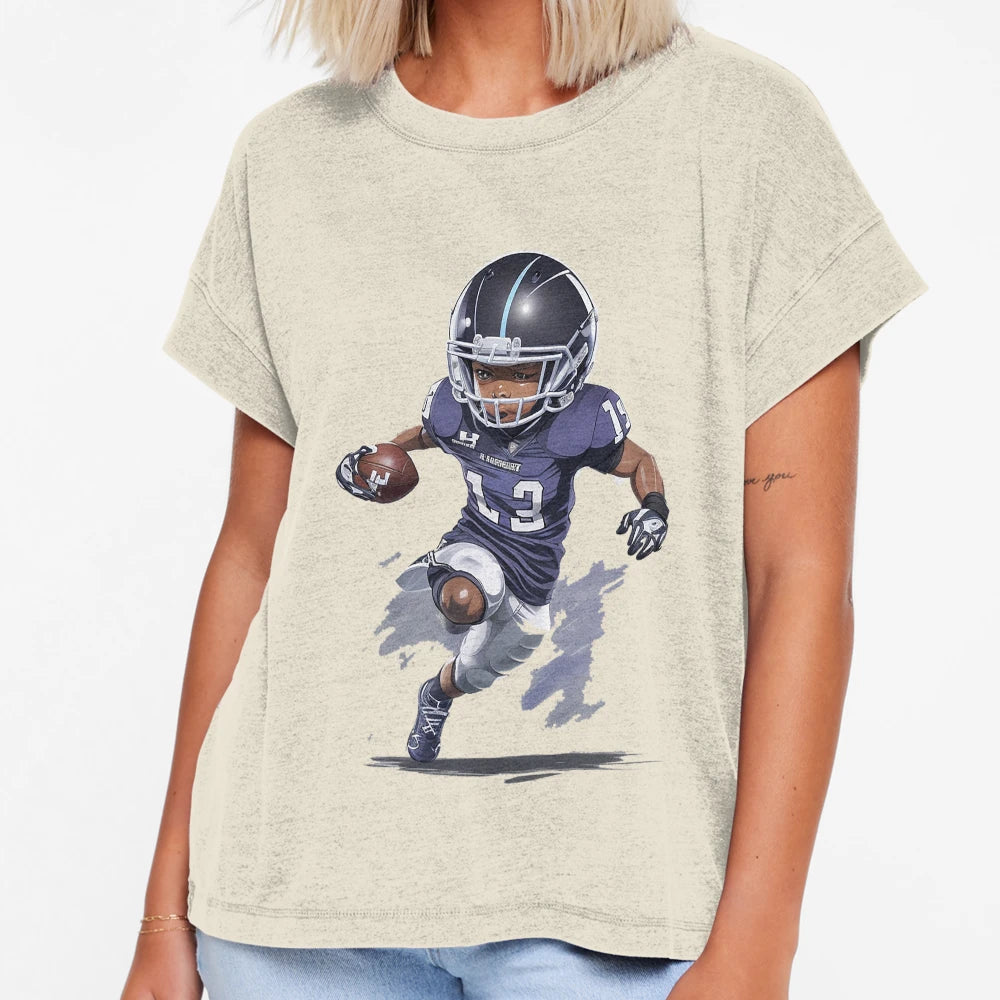 Child Playing American Football T-Shirt - Novelty Apparel for Adults - T-Shirt, Sweatshirt, Hoodie