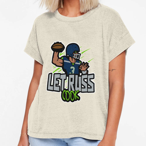 Let Russ Cook Go Hawks Seattle T-Shirt - Minimalist Print Men Women - T-Shirt, Sweatshirt, Hoodie