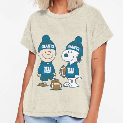 Ny Football Fanatics Cartoon Pals T-Shirt - Custom Art Print Unisex - T-Shirt, Sweatshirt, Hoodie