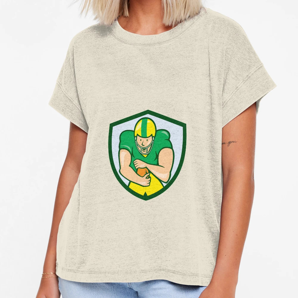 American Football Running Back Shield T-Shirt - Trendy Graphic Unisex - T-Shirt, Sweatshirt, Hoodie