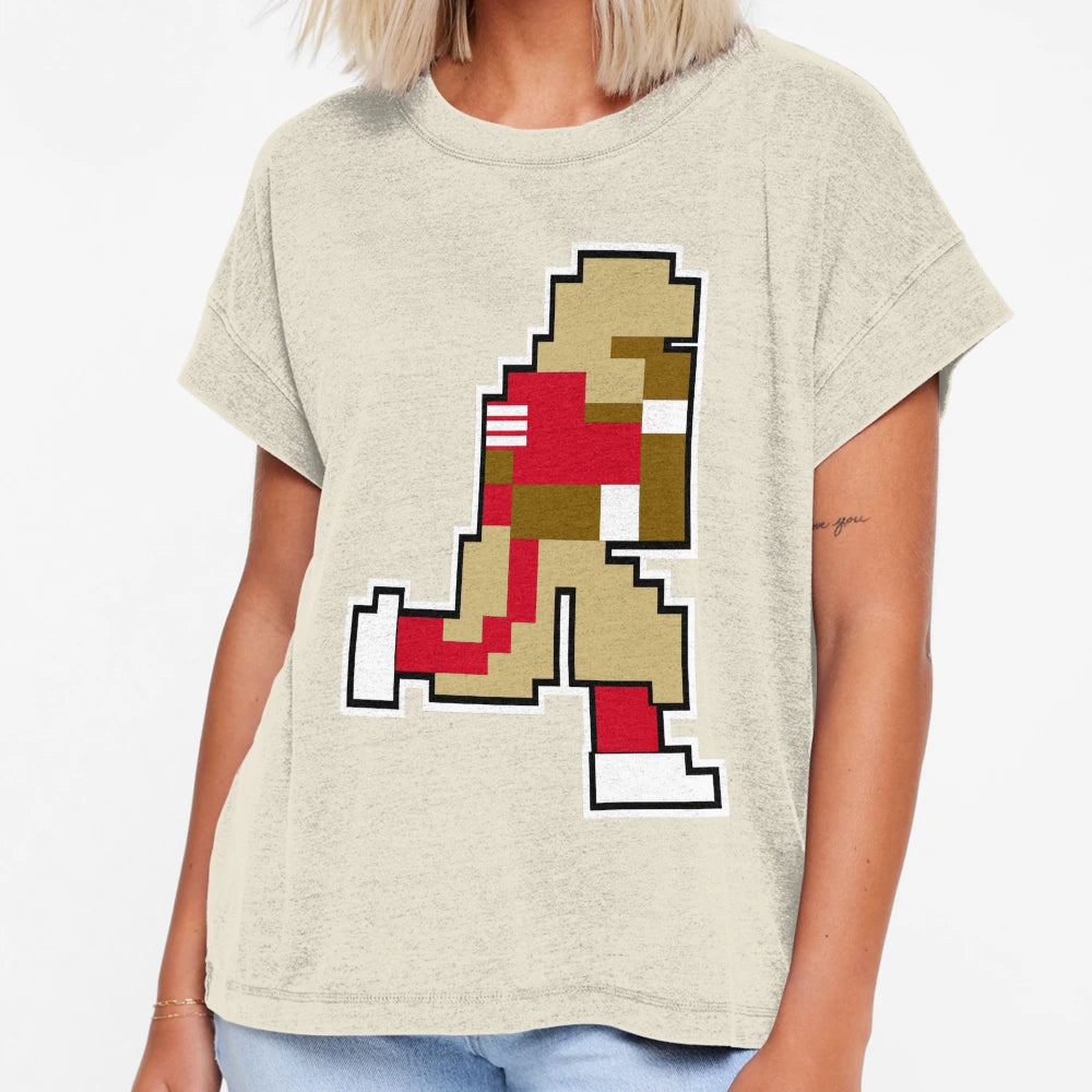 Tecmo Bowl S F 8 Bit San Francisco T-Shirt - Graphic Print for Adults - T-Shirt, Sweatshirt, Hoodie