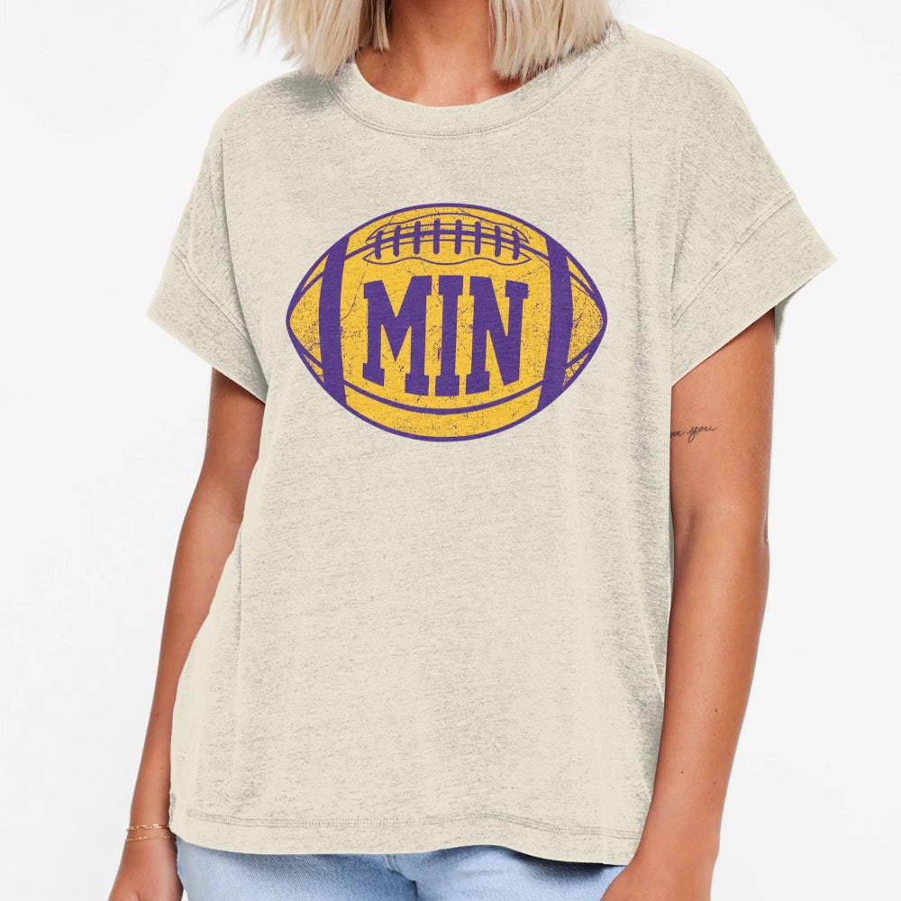 Min Football Purple T-Shirt - Casual Everyday Wear Unisex - T-Shirt, Sweatshirt, Hoodie