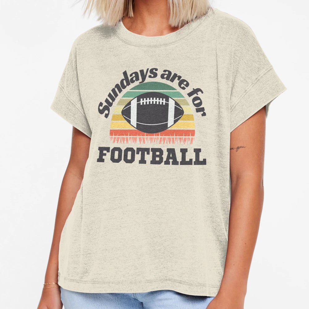 Sundays Are Football Football Sports T-Shirt - Minimalist Print Men Women - T-Shirt, Sweatshirt, Hoodie