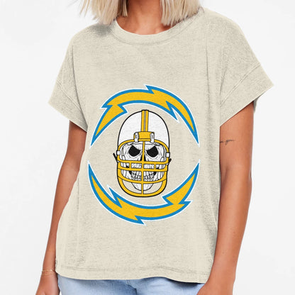 Chargers Skull T-Shirt - Graphic Print Men Women - T-Shirt, Sweatshirt, Hoodie