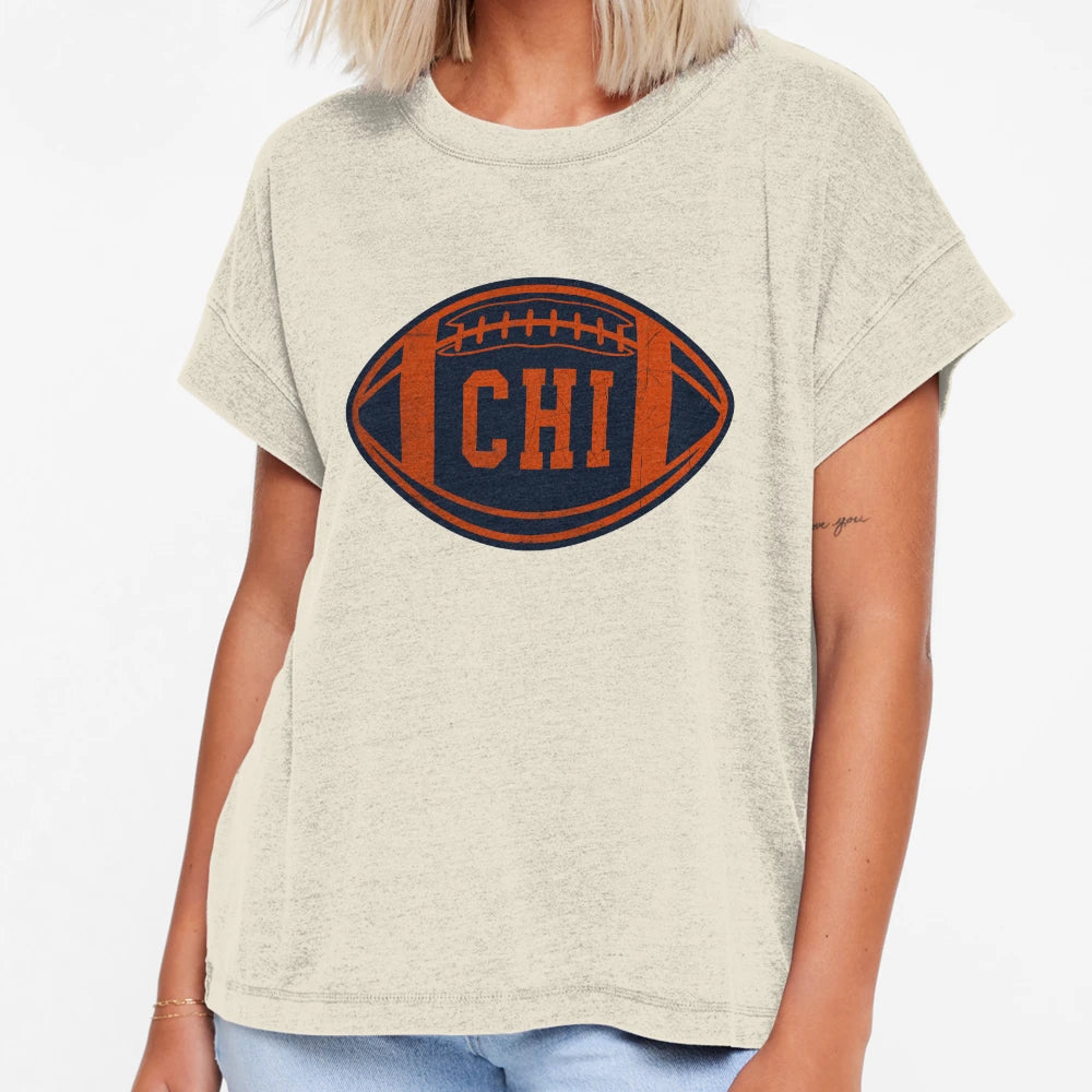 Chicago Throwback Football T-Shirt - Custom Art Print for Adults - T-Shirt, Sweatshirt, Hoodie