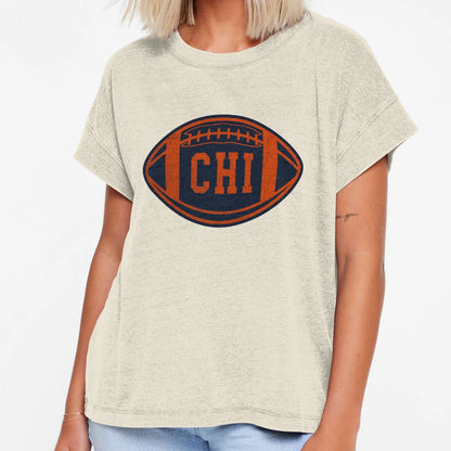 Chicago Throwback Football T-Shirt - Custom Art Print for Adults - T-Shirt, Sweatshirt, Hoodie