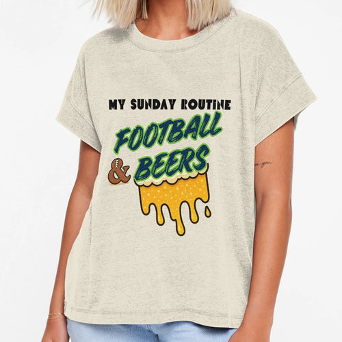 Seattle Seahawks Sunday Routine T-Shirt - Fun Novelty Design Men Women - T-Shirt, Sweatshirt, Hoodie