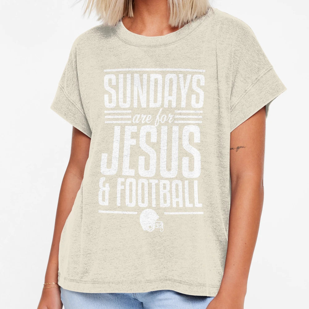 Sundays Are Jesus And Football T-Shirt - Unique Graphic Unisex - T-Shirt, Sweatshirt, Hoodie