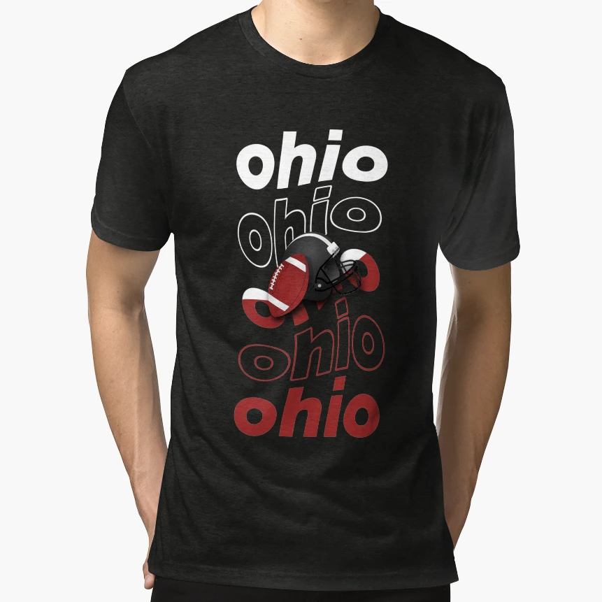 American Football State Ohio T-Shirt - Casual Everyday Wear Unisex - T-Shirt, Sweatshirt, Hoodie
