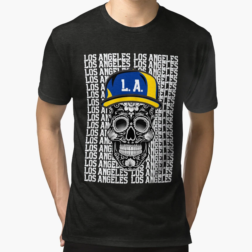 Los Angeles Sugar Skull T-Shirt - Fun Novelty Design for Adults - T-Shirt, Sweatshirt, Hoodie