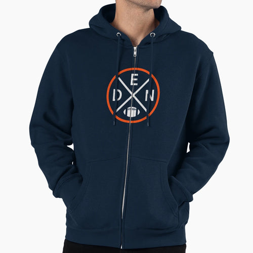 Denver Football Emblem Den Hoodie - Unique Graphic Men Women - T-Shirt, Sweatshirt, Hoodie