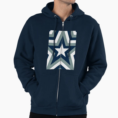 Cowboys Geometric Minimal Hoodie - Streetwear Style Unisex - T-Shirt, Sweatshirt, Hoodie