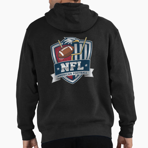 American Football Eagle Shield Hoodie - Aesthetic Graphic Men Women - T-Shirt, Sweatshirt, Hoodie