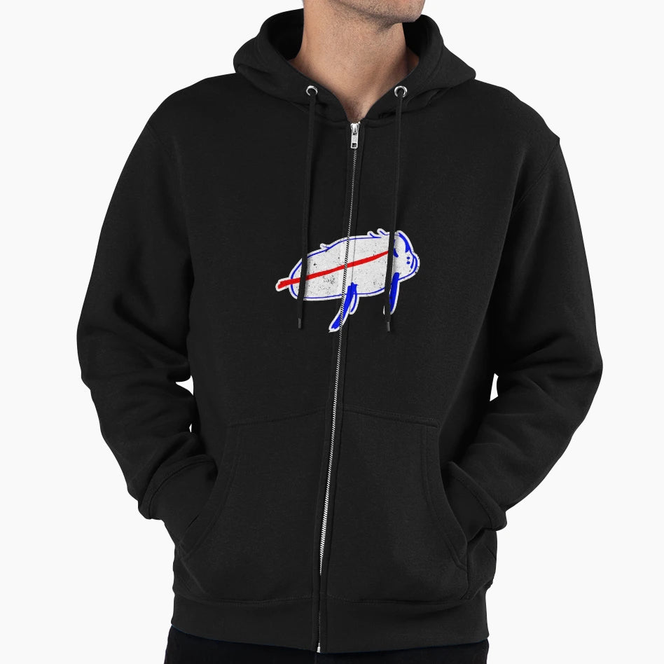 Distressed JA Buffalo Potato Drawing Hoodie - Fun Novelty Design Unisex - T-Shirt, Sweatshirt, Hoodie