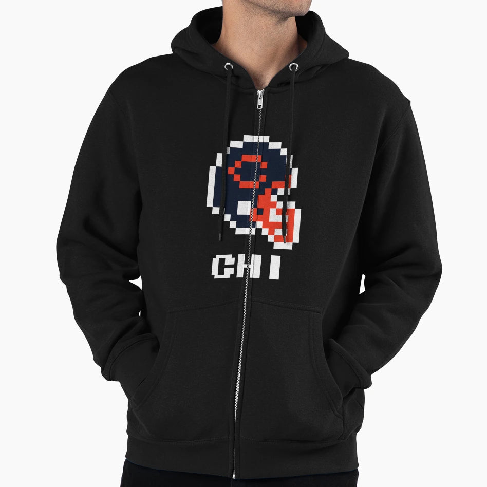 Chicago Bears Tecmo Super Bowl Hoodie - Novelty Apparel for Adults - T-Shirt, Sweatshirt, Hoodie
