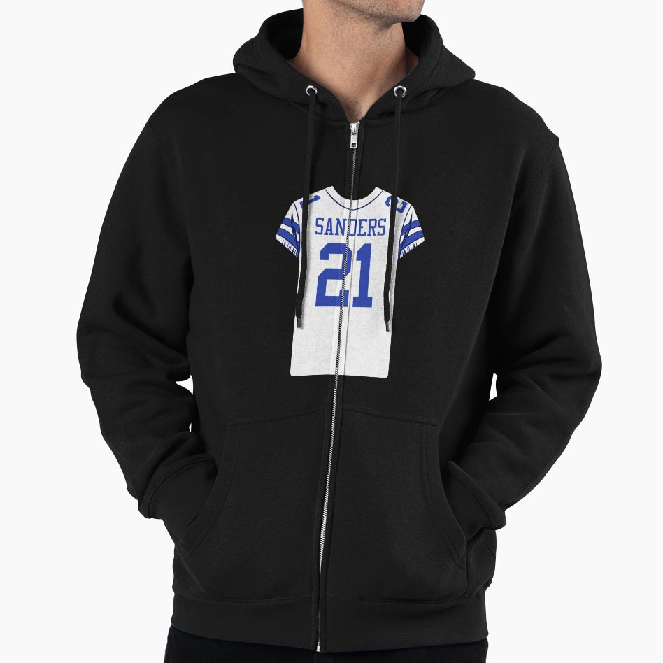 Deion Sanders 21 Jersey Hoodie - Minimalist Print Men Women - T-Shirt, Sweatshirt, Hoodie